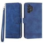 DIERFENG DF-03 PU Leather Phone Cover for Samsung Galaxy A32 4G (EU Version), Stand Wallet Lines Imprinted Case