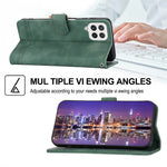 DIERFENG DF-03 Phone Case for Samsung Galaxy A22 4G (EU Version), Stand Wallet Lines Imprinted Leather Cover