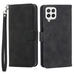 DIERFENG DF-03 Phone Case for Samsung Galaxy A22 4G (EU Version), Stand Wallet Lines Imprinted Leather Cover
