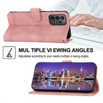 DIERFENG DF-03 Leather Phone Case for Samsung Galaxy A23 5G (Global Version) / A23 4G, Lines Imprinted Wallet Stand Phone Cover