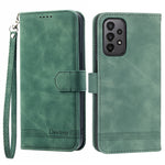 DIERFENG DF-03 Leather Phone Case for Samsung Galaxy A23 5G (Global Version) / A23 4G, Lines Imprinted Wallet Stand Phone Cover