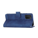 DIERFENG DF-03 Leather Case for Samsung Galaxy A03s (164.2mm) Stand Wallet Lines Imprint Cell Phone Cover