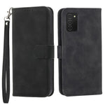 DIERFENG DF-03 Telefoncover til Samsung Galaxy A03s (166,5 mm), Stand-pung med indprægede linjer i læder