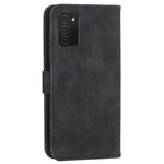 DIERFENG DF-03 Telefoncover til Samsung Galaxy A03s (166,5 mm), Stand-pung med indprægede linjer i læder
