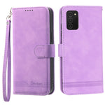 DIERFENG DF-03 Telefoncover til Samsung Galaxy A03s (166,5 mm), Stand-pung med indprægede linjer i læder