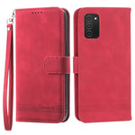 DIERFENG DF-03 Telefoncover til Samsung Galaxy A03s (166,5 mm), Stand-pung med indprægede linjer i læder