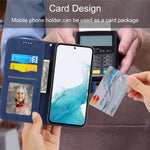 DIERFENG DF-03 Mobile Phone Leather Case for Samsung Galaxy A54 5G, Lines Imprinted Stand Wallet Phone Cover