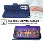 DIERFENG DF-03 Mobile Phone Leather Case for Samsung Galaxy A54 5G, Lines Imprinted Stand Wallet Phone Cover