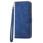 DIERFENG DF-03 Mobile Phone Leather Case for Samsung Galaxy A54 5G, Lines Imprinted Stand Wallet Phone Cover