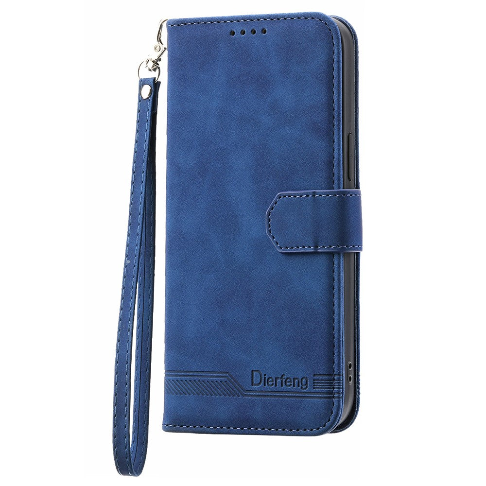 DIERFENG DF-03 Mobile Phone Leather Case for Samsung Galaxy A54 5G, Lines Imprinted Stand Wallet Phone Cover