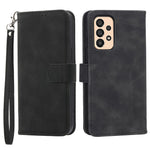 DIERFENG DF-03 Protective Phone Case for Samsung Galaxy A33 5G, Wallet Stand PU Leather Lines Imprinted Phone Cover