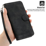 DIERFENG DF-03 Leather Phone Case for iPhone 12 Pro Max 6.7 inch, Lines Imprinted Phone Shell Flip Wallet Cover Stand
