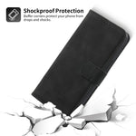 DIERFENG DF-03 Leather Phone Case for iPhone 12 Pro Max 6.7 inch, Lines Imprinted Phone Shell Flip Wallet Cover Stand