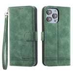 DIERFENG DF-03 Leather Phone Case for iPhone 12 Pro Max 6.7 inch, Lines Imprinted Phone Shell Flip Wallet Cover Stand