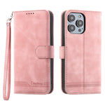 DIERFENG DF-03 Leather Phone Case for iPhone 12 Pro Max 6.7 inch, Lines Imprinted Phone Shell Flip Wallet Cover Stand