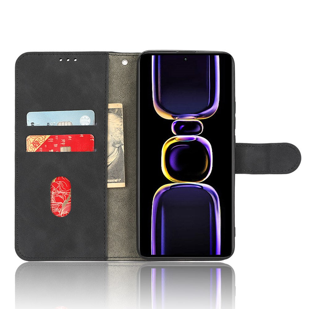 Anti-drop Phone Case For Xiaomi Poco F5 Pro 5G / Redmi K60 Pro 5G / K60 5G Skin-friendly PU Leather Flip Cell Phone Cover Wallet Stand