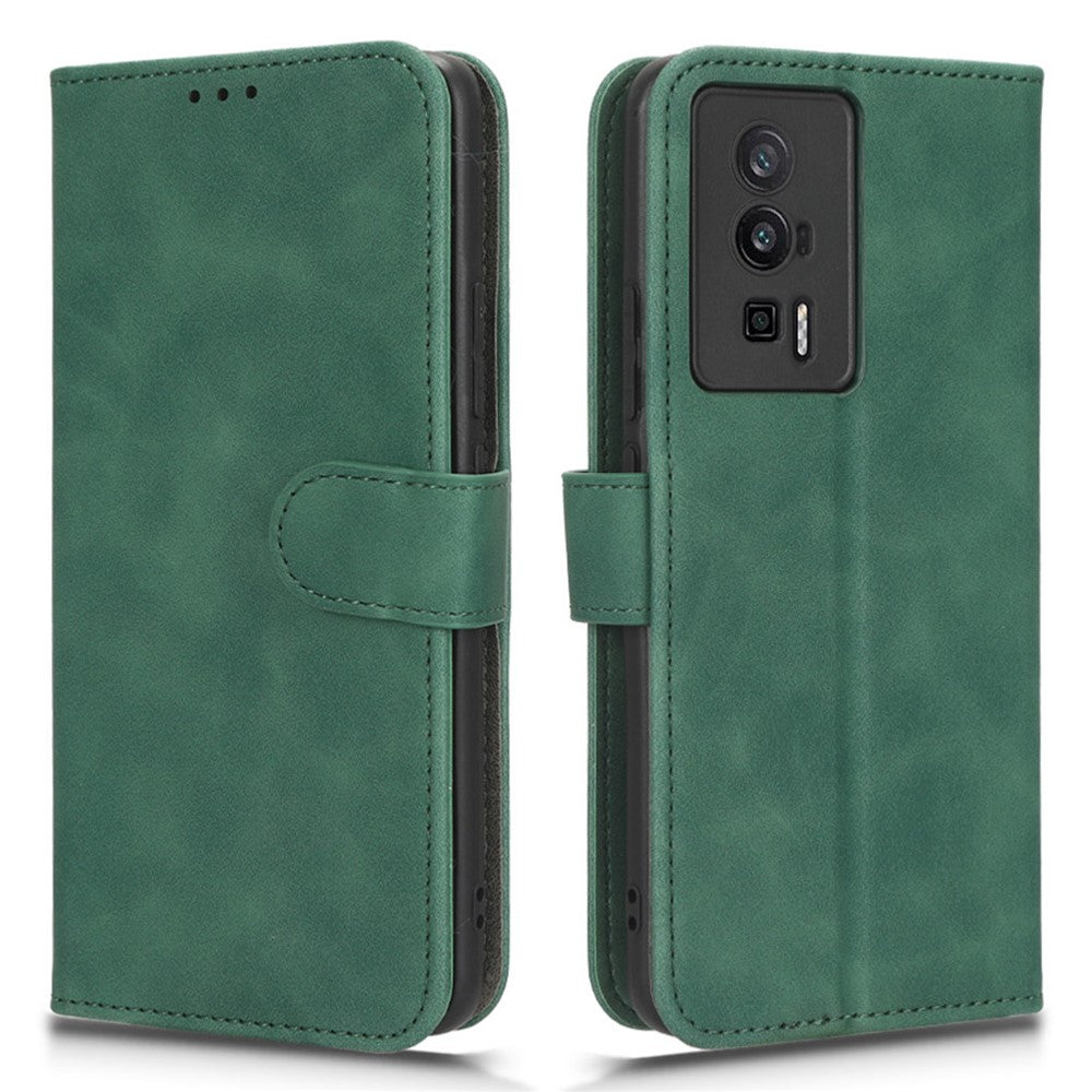 Anti-drop Phone Case For Xiaomi Poco F5 Pro 5G / Redmi K60 Pro 5G / K60 5G Skin-friendly PU Leather Flip Cell Phone Cover Wallet Stand