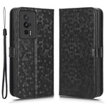 Protective Phone Case for Xiaomi Poco F5 Pro 5G / Redmi K60 Pro 5G / K60 5G PU Leather Phone Cover Stand Wallet with Dot Pattern Imprinted