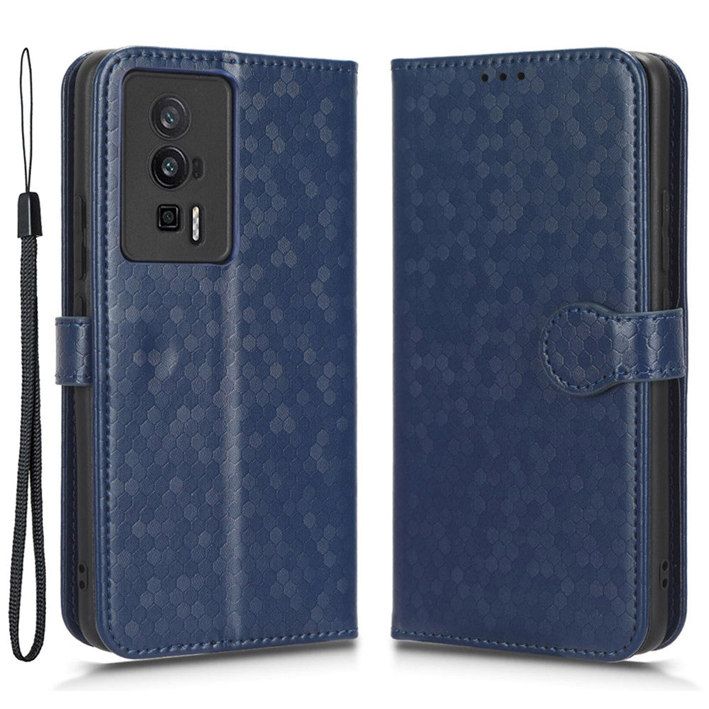 Protective Phone Case for Xiaomi Poco F5 Pro 5G / Redmi K60 Pro 5G / K60 5G PU Leather Phone Cover Stand Wallet with Dot Pattern Imprinted