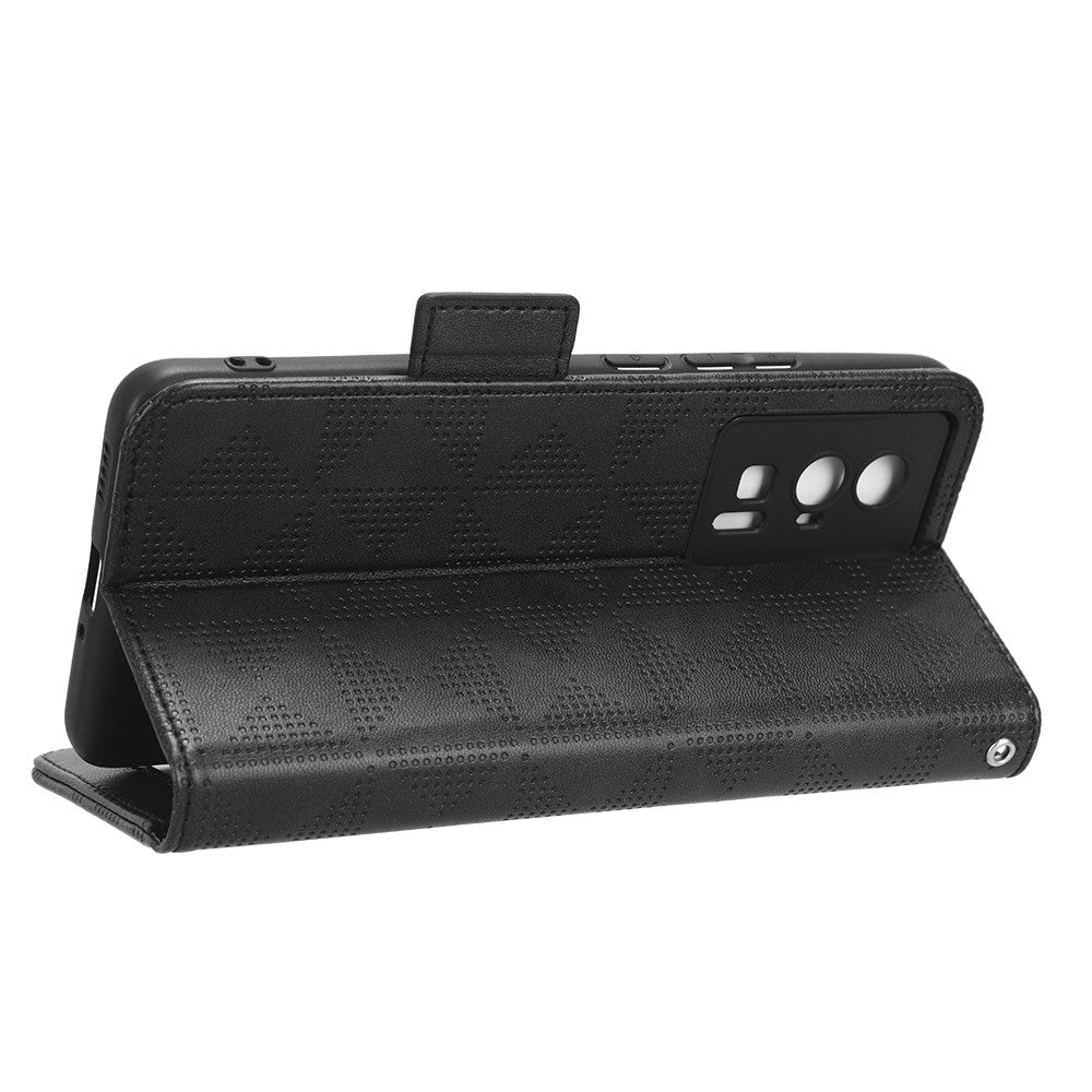 Anti-fall Phone Case for Xiaomi Poco F5 Pro 5G / Redmi K60 Pro 5G / K60 5G PU Leather Phone Cover Stand Wallet with Dot Pattern Imprinted