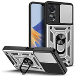 Anti-drop Phone Case For Oppo A17 4G, Ring Kickstand Mobile Phone Case with Slide Camera Lens Cover