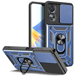 Anti-drop Phone Case For Oppo A17 4G, Ring Kickstand Mobile Phone Case with Slide Camera Lens Cover