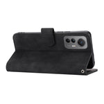 DIERFENG DF-03 for Xiaomi 12T 5G / Redmi K50 Ultra 5G Lines Imprinted Leather Case Wallet Stand Cell Phone Cover