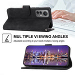DIERFENG DF-03 for Xiaomi 12T 5G / Redmi K50 Ultra 5G Lines Imprinted Leather Case Wallet Stand Cell Phone Cover