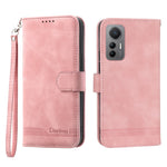 DIERFENG DF-03 for Xiaomi 12T 5G / Redmi K50 Ultra 5G Lines Imprinted Leather Case Wallet Stand Cell Phone Cover