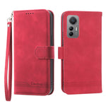DIERFENG DF-03 for Xiaomi 12T 5G / Redmi K50 Ultra 5G Lines Imprinted Leather Case Wallet Stand Cell Phone Cover