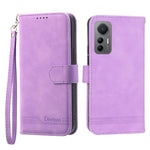 DIERFENG DF-03 for Xiaomi 12T 5G / Redmi K50 Ultra 5G Lines Imprinted Leather Case Wallet Stand Cell Phone Cover