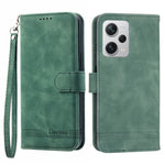 DIERFENG DF-03 For Xiaomi Redmi Note 12 Pro+ 5G Lines Imprinted Leather Wallet Phone Case Flip Stand Anti-drop Cover