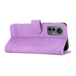 DIERFENG DF-03 For Xiaomi 12 Lite 5G Leather Phone Case Wallet Lines Imprinted Pattern Phone Stand Cover