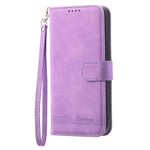 DIERFENG DF-03 For Xiaomi 12 Lite 5G Leather Phone Case Wallet Lines Imprinted Pattern Phone Stand Cover