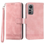 DIERFENG DF-03 For Xiaomi 12 Lite 5G Leather Phone Case Wallet Lines Imprinted Pattern Phone Stand Cover