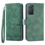 DIERFENG DF-03 for Xiaomi Redmi Note 12 Pro 4G / 11 Pro 4G (MediaTek) / Note 11 Pro 5G (Qualcomm) Phone Case Stand PU Leather Lines Imprinted Phone Wallet Cover