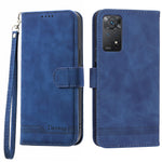 DIERFENG DF-03 for Xiaomi Redmi Note 12 Pro 4G / 11 Pro 4G (MediaTek) / Note 11 Pro 5G (Qualcomm) Phone Case Stand PU Leather Lines Imprinted Phone Wallet Cover