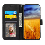 DIERFENG DF-03 Cell Phone Wallet Case for Xiaomi Redmi A1 4G / A2 4G, PU Leather Stand Phone Cover Lines Imprinted