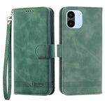 DIERFENG DF-03 Cell Phone Wallet Case for Xiaomi Redmi A1 4G / A2 4G, PU Leather Stand Phone Cover Lines Imprinted