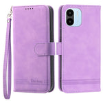 DIERFENG DF-03 Cell Phone Wallet Case for Xiaomi Redmi A1 4G / A2 4G, PU Leather Stand Phone Cover Lines Imprinted