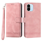DIERFENG DF-03 Cell Phone Wallet Case for Xiaomi Redmi A1 4G / A2 4G, PU Leather Stand Phone Cover Lines Imprinted