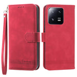 DIERFENG DF-03 Mobile Phone Case for Xiaomi 13 Pro 5G, PU Leather Stand Lines Imprinted Phone Wallet Cover