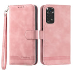 DIERFENG DF-03 for Xiaomi Redmi Note 11 4G (Qualcomm) / Note 11S 4G Phone Stand Case Lines Imprinted Leather Wallet Phone Cover