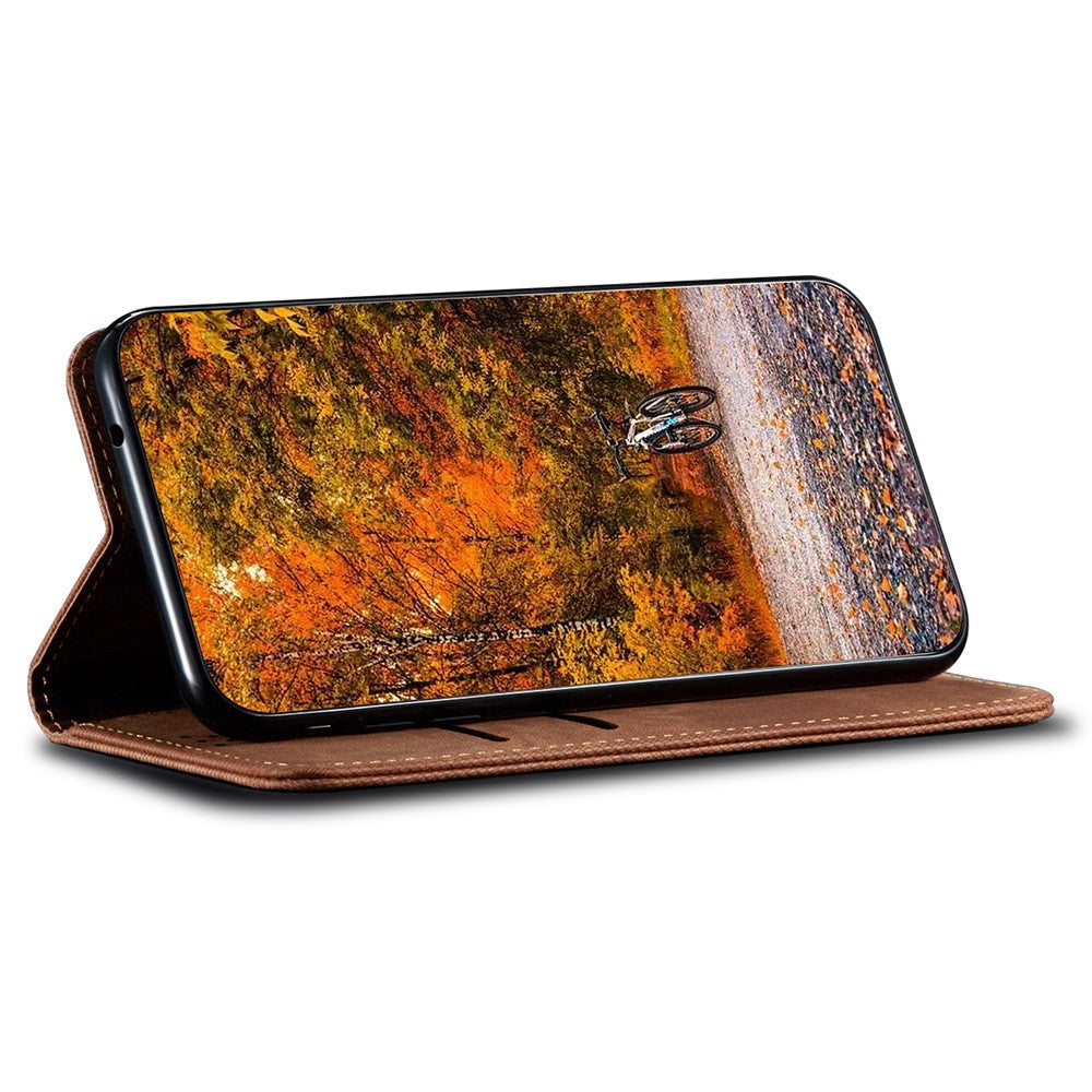 Cell Phone Case for Samsung Galaxy A54 5G, Jeans Cloth Texture Stand PU Leather Phone Wallet Cover