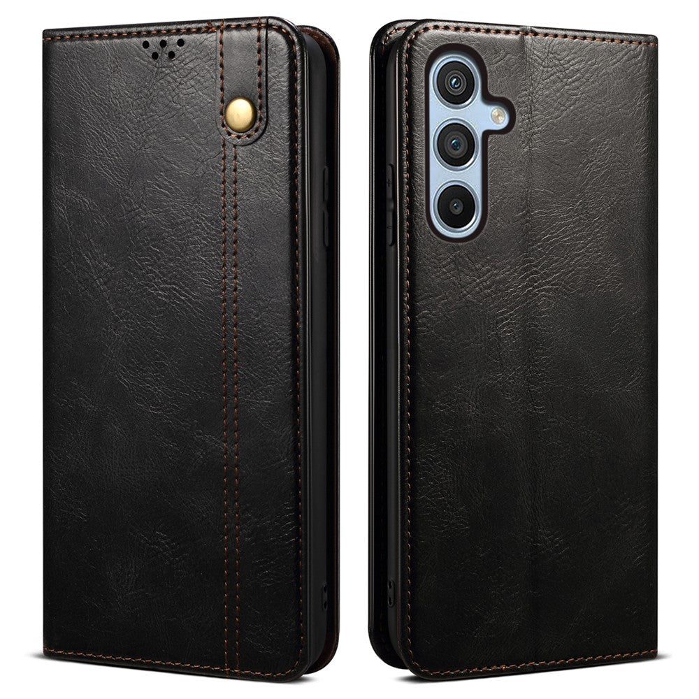 For Samsung Galaxy A54 5G PU Leather Phone Wallet Case Waxy Crazy Horse Texture Stand Cell Phone Cover