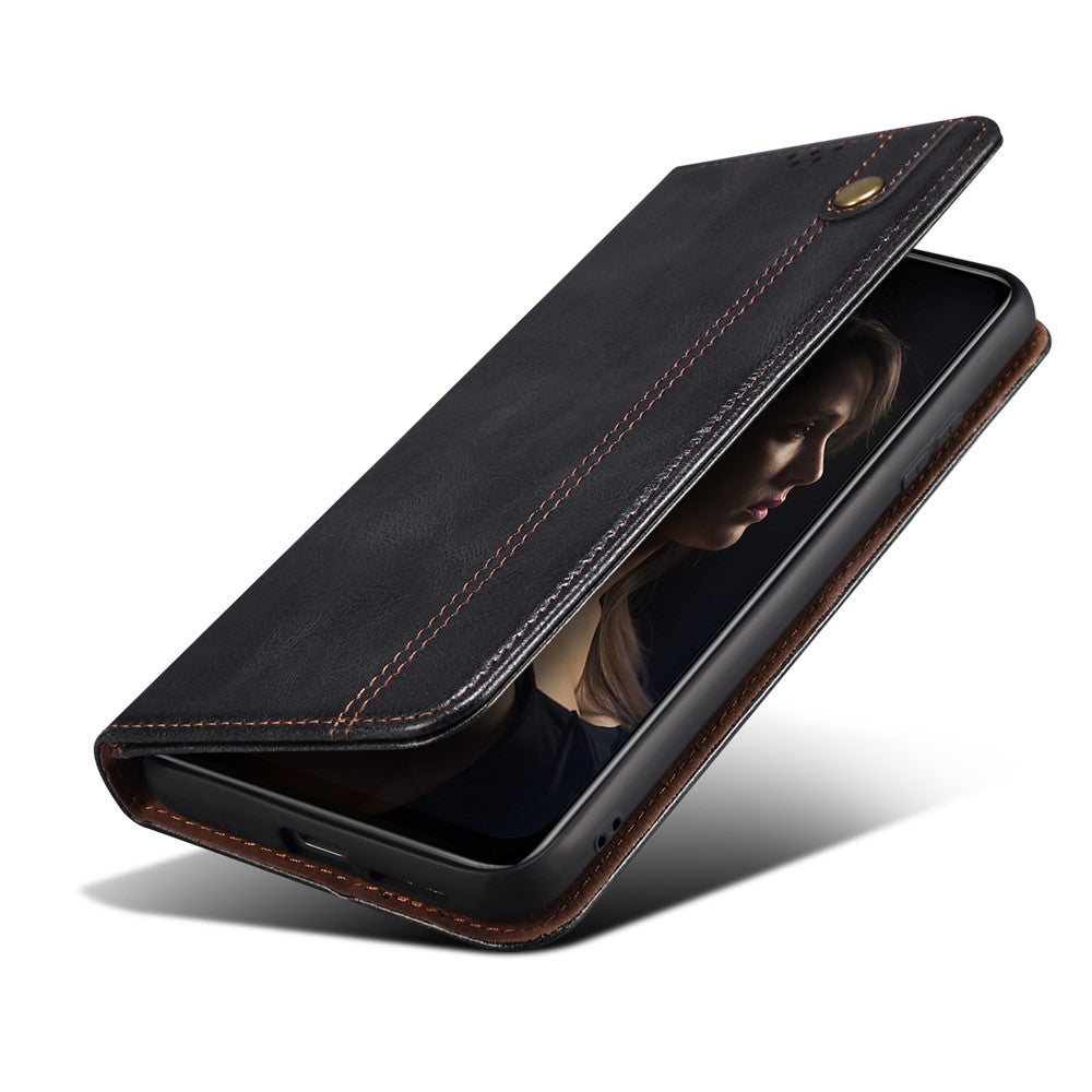 For Samsung Galaxy A54 5G PU Leather Phone Wallet Case Waxy Crazy Horse Texture Stand Cell Phone Cover