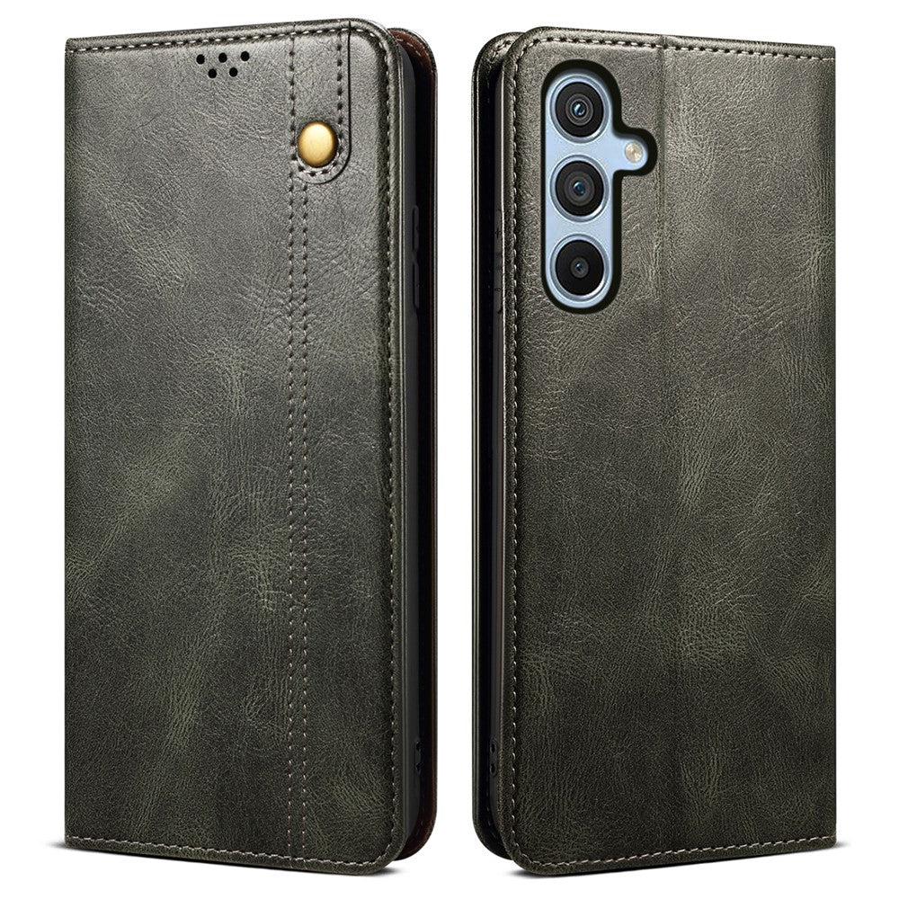 For Samsung Galaxy A54 5G PU Leather Phone Wallet Case Waxy Crazy Horse Texture Stand Cell Phone Cover