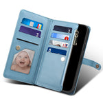 ESEBLE for Samsung Galaxy A54 5G RFID Blocking Phone Case Zipper Pocket Stand Leather Wallet Cover