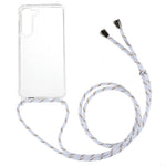 For Samsung Galaxy S23+ Clear Phone Case Long Lanyard TPU+Acrylic Protective Cover