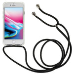 Bagcover til iPhone 7 / 8 / SE (2020) / SE (2022), Klar TPU+Akryl Telefoncover med Faldsikring og Snor
